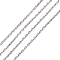 Tarnish Resistant 304 Stainless Steel Box Chains, Unwelded, Stainless Steel Color, 3x1.5x0.8mm