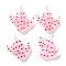 Handmade Lampwork Pendants, Lavender Blush, 35.5x30x9.5mm, Hole: 3.5mm