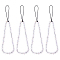 Glass Rondelle Beaded Mobile Straps, Clear, 18cm, 4pcs/set