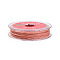 2-Ply Round Waxed Cotton Thread Cords, Import From Japan, Light Salmon, 0.5mm, about 21.87 Yards(20m)/Roll