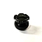 Glass Bead Cone for Wind Chimes Making, Campanula Medium L, Black, 15x16mm, Hole: 2.7mm