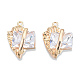 Подвески из латуни с прозрачным фианитом KK-N232-474LG-2