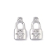 Латунные микропаве прозрачные подвески с фианитом KK-K351-36P-1