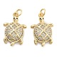 Подвески из латуни с прозрачным фианитом KK-U009-12N-G-1