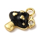 Кулоны с эмалью из латуни с прозрачным кубическим цирконием KK-I276-26G-01-2
