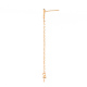 Серьги из латуни с микропейвом и прозрачным фианитом KK-T062-222G-NF-4