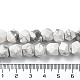 Натуральные нити круглых бусин из говлита со звездами G-M418-C16-01-5