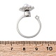 Открытые манжеты из латуни с микропаве и прозрачным фианитом RJEW-S624-01P-5