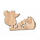 Большие подвески из дерева с односторонним принтом WOOD-I010-12B-2