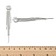 Латунные цепочки с подвесками-кисточками KK-D090-04G-3