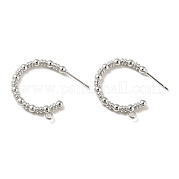 Серьги-гвоздики с латунным кольцом KK-K351-28P