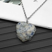 Кулон из натурального синего пятна с яшмой CY8832-1