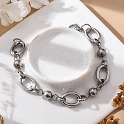Браслеты из круглой цепи из нержавеющей стали 304 BJEW-I293-01P