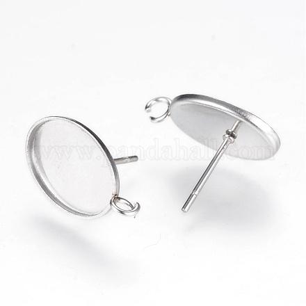 Серьги-гвоздики из нержавеющей стали 304 MAK-R012-06-1