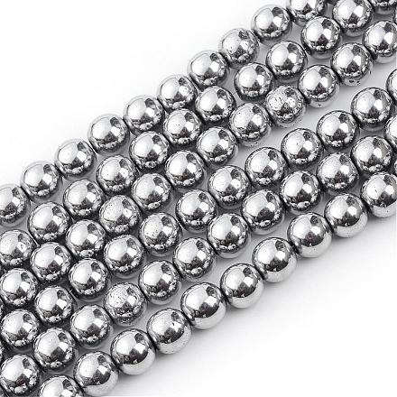 Немагнитные синтетический гематит бисер пряди G-S096-4mm-3-1