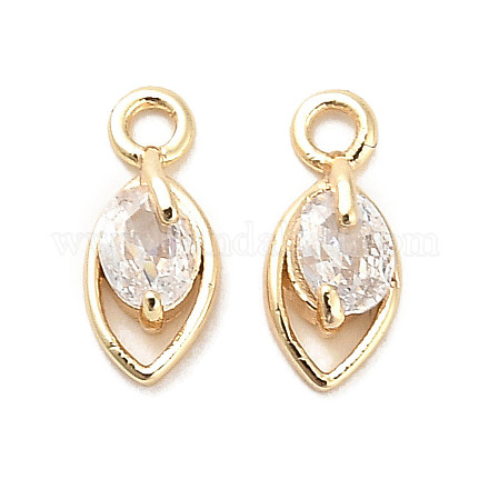 Латунные микропаве прозрачные кубические циркониевые подвески KK-C054-10G-1