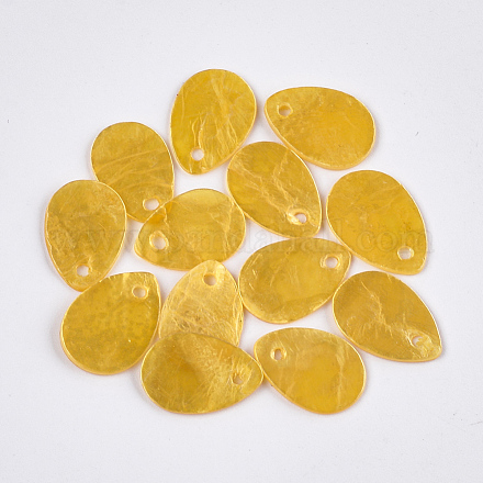 Окрашенные спрей подвески Capiz Shell SSHEL-T006-10B-1