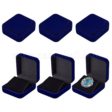 Флокированный пластиковый ящик для хранения бейджей CON-WH0105-04A-1