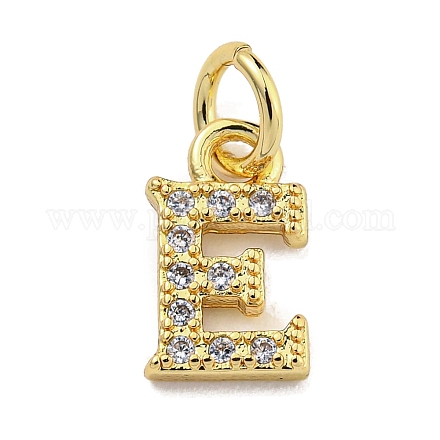 Буквица из латуни с подвесками из кубического циркония KK-Q814-26E-G-1