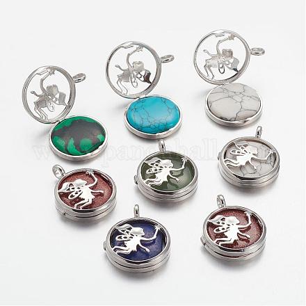 Природные и синтетические Gemstone подвески G-G910-D-1