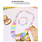 Plastic Beaded Necklaces & Beaded Bracelets, Kid Jewelry Sets, Colorful, Flat Round, 450mm & 140mm