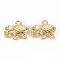 Rack Plating Alloy Pendants Rhinestone Settings, Cadmium Free & Lead Free, Elephant, Golden, Fit For 0.9mm Rhinestone, 13.5x16x3mm, Hole: 2mm