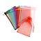 Rectangle Jewelry Packing Drawable Pouches, Organza Gift Bags, Organza Pouches for Potpourri, Mixed Color, 30x20cm