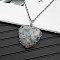 Natural Blue Spot Jasper Pendant Necklaces, 19.69 inch(50cm)