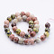 Natural Plum Blossom Jasper Beads Strands, Round, 10~10.5mm, Hole: 1mm, about 37pcs/strand, 15.16 inch