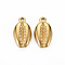 Ion Plating(IP)  304 Stainless Steel Pendants, Cadmium Free & Nickel Free & Lead Free, Shell Shape, Golden, 18.5x10.5x3.5mm, Hole: 2mm