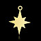 Ion Plating(IP) 201 Stainless Steel Pendants, Star, Real 18K Gold Plated, 19x14x1mm, Hole: 1.6mm