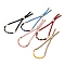 Adjustable Slider Bracelets, Nylon Cord Bracelets, with Natural Gemstone Beads and Brass Beads, Golden, Inner Diameter: 3/4 inch~3-3/4 inch(2~9.5cm)