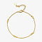 925 Sterling Silver Cable Chain Bracelets, Golden, 6-3/4 inch(17cm)