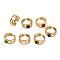 Round Natural Mixed Stone Finger Rings, Golden Tone 304 Stainless Steel Multi-layer Cuff Rings for Women, 10mm, Inner Diameter: Adjustable