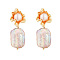 Baroque Pearl Vintage Style Earrings, Gold Plated Brass Long Earrings