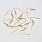 Brass Earring Hooks, with Horizontal Loop, Cadmium Free & Nickel Free & Lead Free, Golden, 20x21mm, Hole: 1mm, 20 Gauge, Pin: 0.8mm