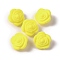 Food Grade Eco-Friendly Silicone Beads, Rose, Yellow, 20.5x12.5mm, Hole: 2mm