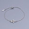 Tarnish Resistant 201 Stainless Steel Link Bracelets, with Lobster Claw Clasps, Tortoise, Stainless Steel Color, 6-5/8 inch~6-7/8 inch(16.95~17.5cm)