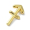 Rack Plating Brass Pendants, Long-Lasting Plated, Lead Free & Cadmium Free, 12 Constellations, Sagittarius, 15x7.5x3.5mm, Hole: 1.2mm