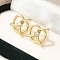 Rack Plating Heart Brass Micro Pave Clear Cubic Zirconia Stud Earrings, Long-Lasting Plated, Lead Free & Cadmium Free, Real 18K Gold Plated, 12x14mm