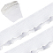 5M Polyester Ruffled Trimming, with Imitation Pearl Edge, for Doll Clothes, Lolita Costume Accessories, White, 90x0.5~4mm