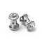 CCB Plastic Beads, with Crystal Rhinestone, Funnel, Platinum, 20x11mm, Hole: 2mm