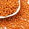 6/0 Glass Seed Beads, Opaque Colours Seed, Small Craft Beads for DIY Jewelry Making, Round, Round Hole, Dark Orange, 6/0, 4mm, Hole: 1.5mm about 500pcs/50g, 50g/bag, 18bags/2pounds