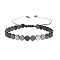 Synthetic Hematite Braided Bead Braeclet, Octagon, 6.30~12.60 inch(16~32cm)