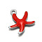 304 Stainless Steel Enamel Charms, Starfish Charms, FireBrick, 11.5x10x2.5mm, Hole: 1mm