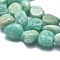 Natural Amazonite Beads Strands, Tumbled Stone, Nuggets, 8x6x5mm, Hole: 0.8mm, about 37pcs/strand, 15''