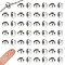 50Pcs Brass Beads, with Rubber Inside, Slider Beads, Long-Lasting Plated, Rondelle, Silver, 5x2.5mm, Rubber Hole: 1.2mm