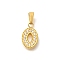 Ion Plating(IP) 304 Stainless Steel Micro Pave Cubic Zirconia Pendants, Oval, 11x7.5x1.5mm, Hole: 4x2.5mm