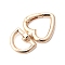 Heart Alloy Swivel Clasps, Light Gold, 45mm, Hole: 14mm