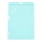 Macaron Color Plastic Yin-yang Zip Lock Bags, Resealable Bags, Self Seal Bags, Top Seal, Rectangle, Pale Turquoise, 25.9x17.9x0.15cm, Unilateral Thickness: 2 Mil(0.05mm)
